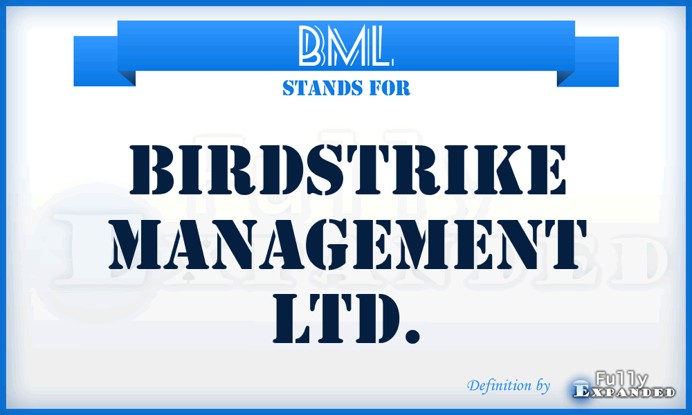 BML - Birdstrike Management Ltd.
