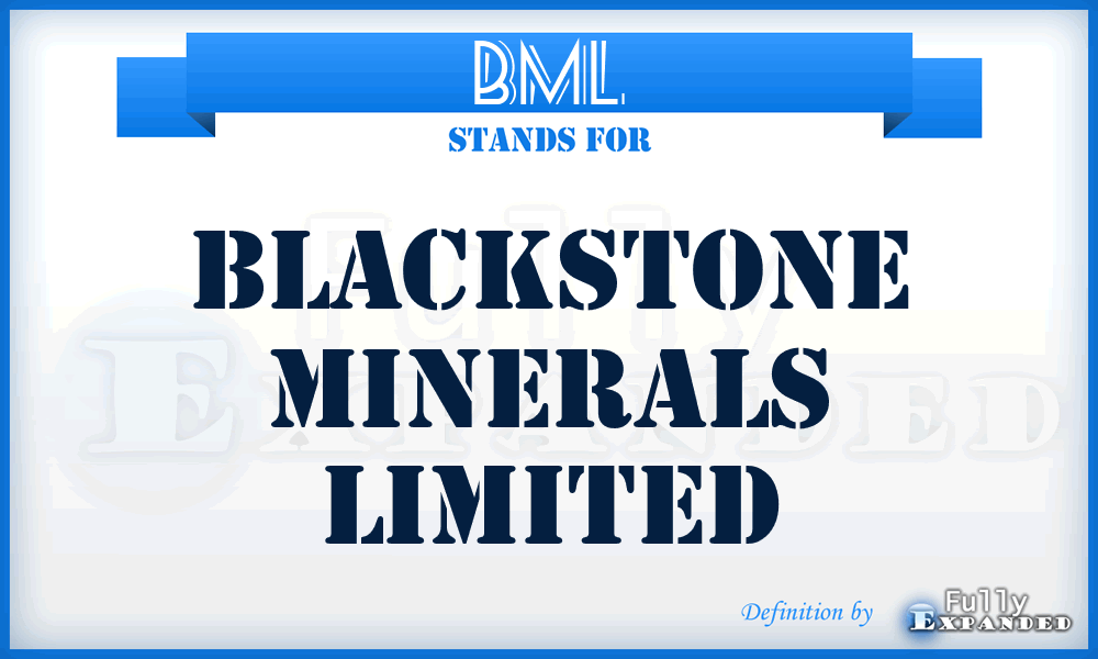 BML - Blackstone Minerals Limited