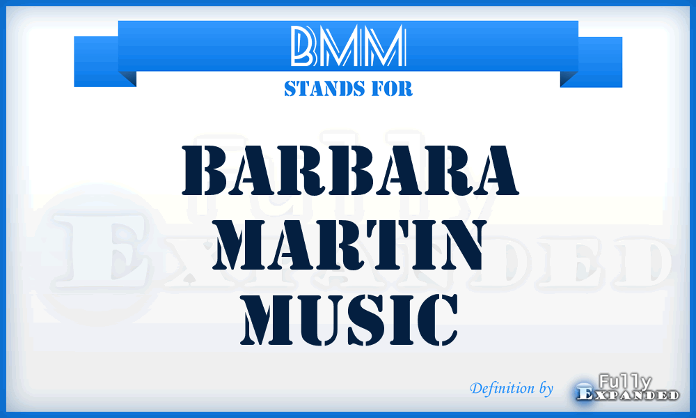 BMM - Barbara Martin Music