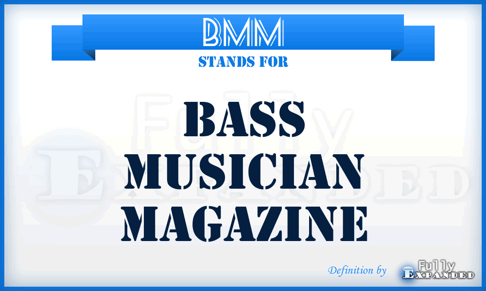BMM - Bass Musician Magazine