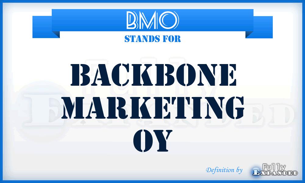 BMO - Backbone Marketing Oy