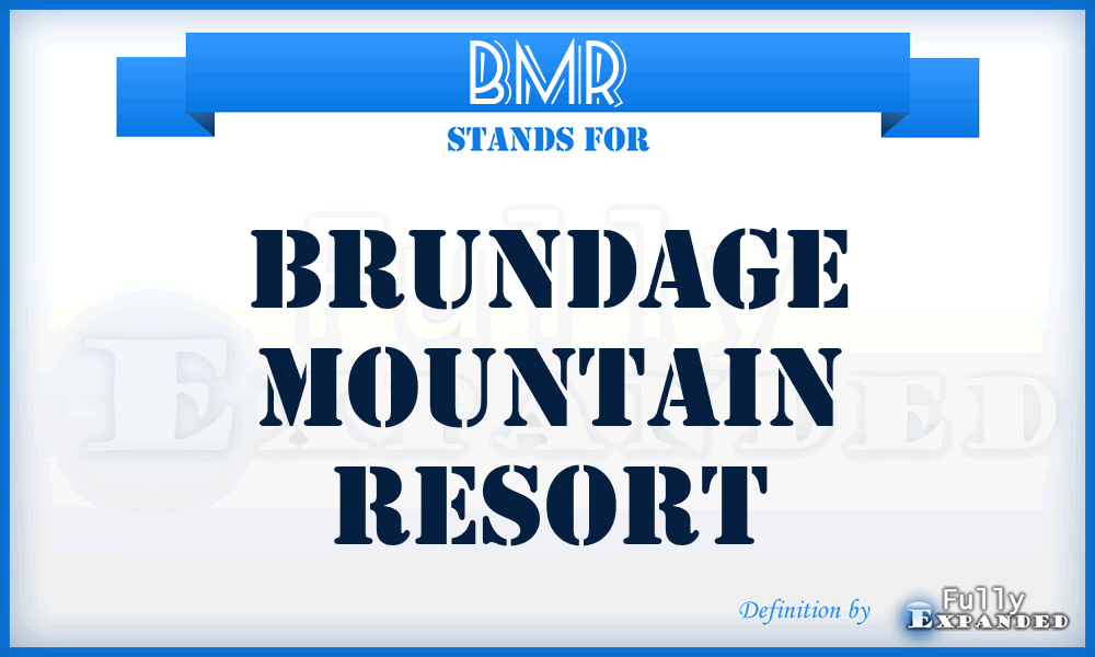 BMR - Brundage Mountain Resort