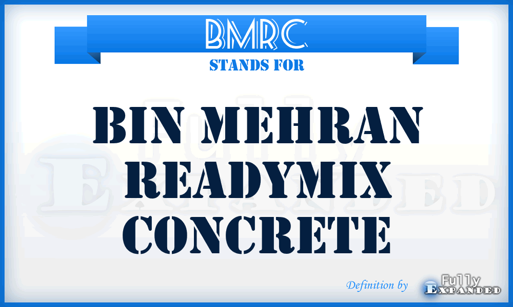 BMRC - Bin Mehran Readymix Concrete