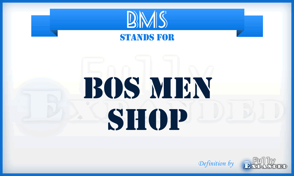 BMS - Bos Men Shop