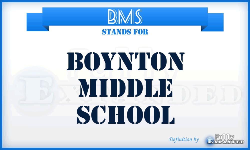 BMS - Boynton Middle School