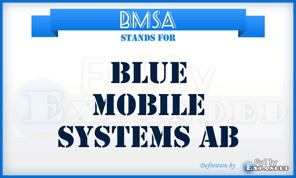 BMSA - Blue Mobile Systems Ab