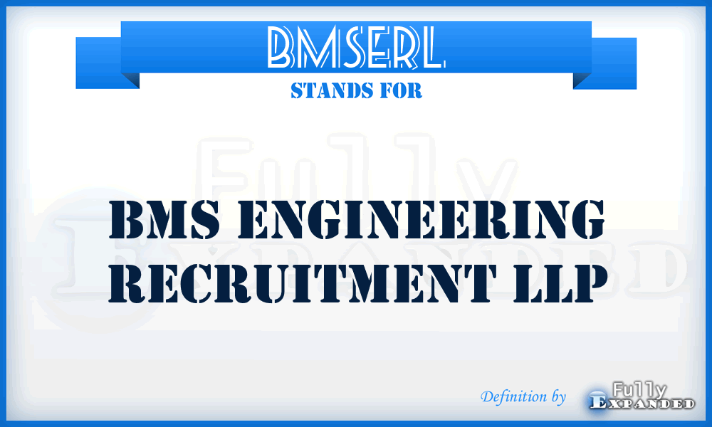 BMSERL - BMS Engineering Recruitment LLP