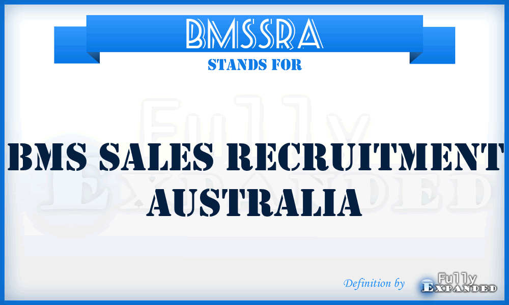 BMSSRA - BMS Sales Recruitment Australia