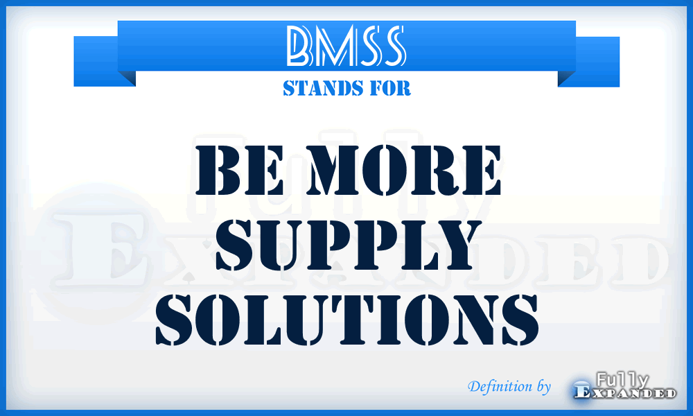 BMSS - Be More Supply Solutions