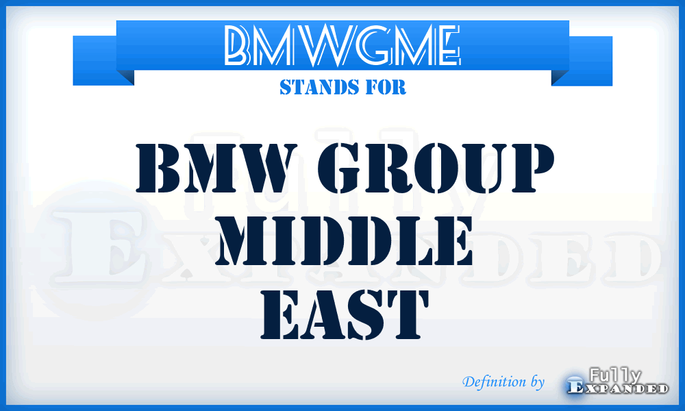 BMWGME - BMW Group Middle East