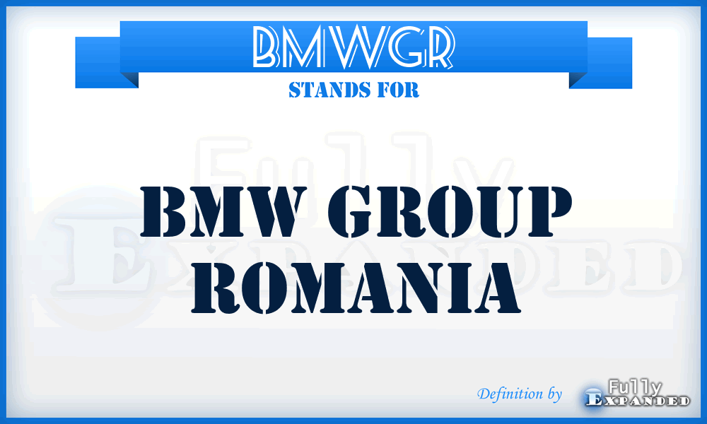 BMWGR - BMW Group Romania