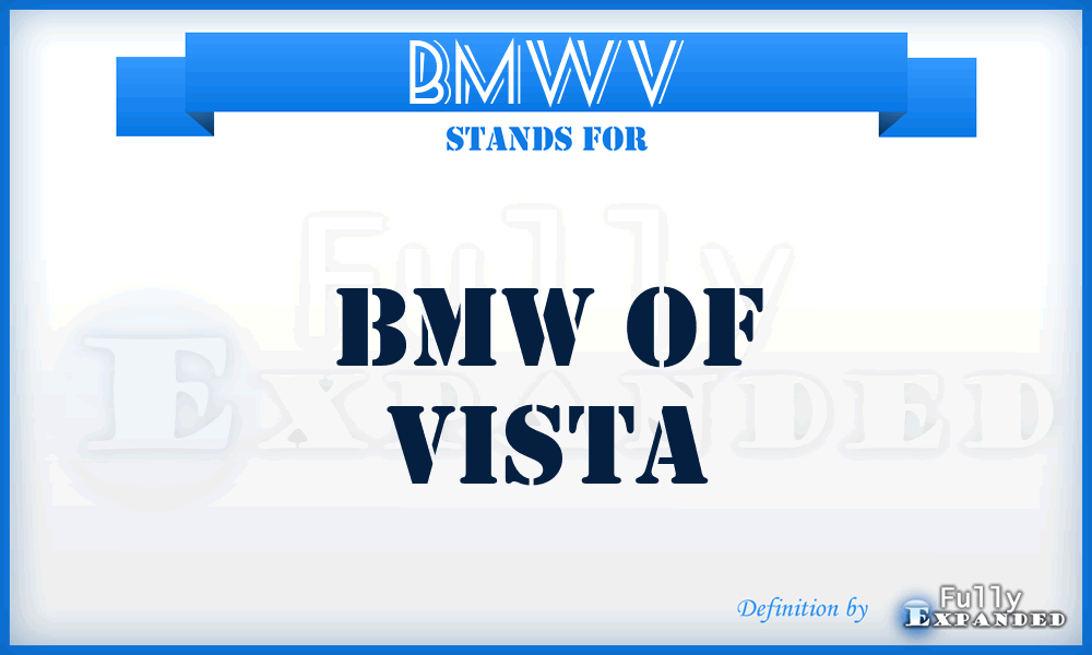 BMWV - BMW of Vista