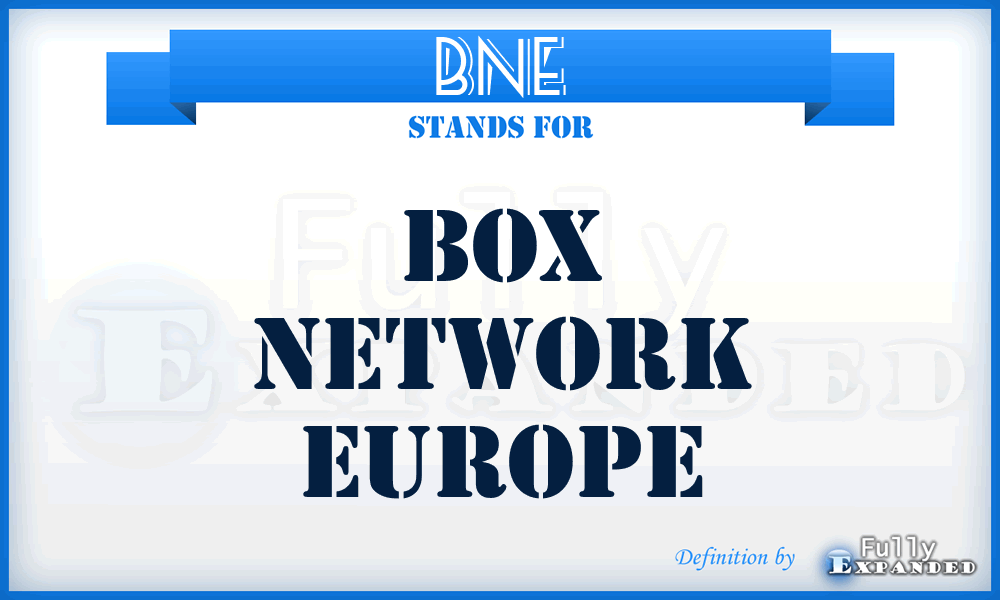 BNE - Box Network Europe