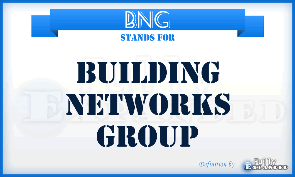 BNG - Building Networks Group