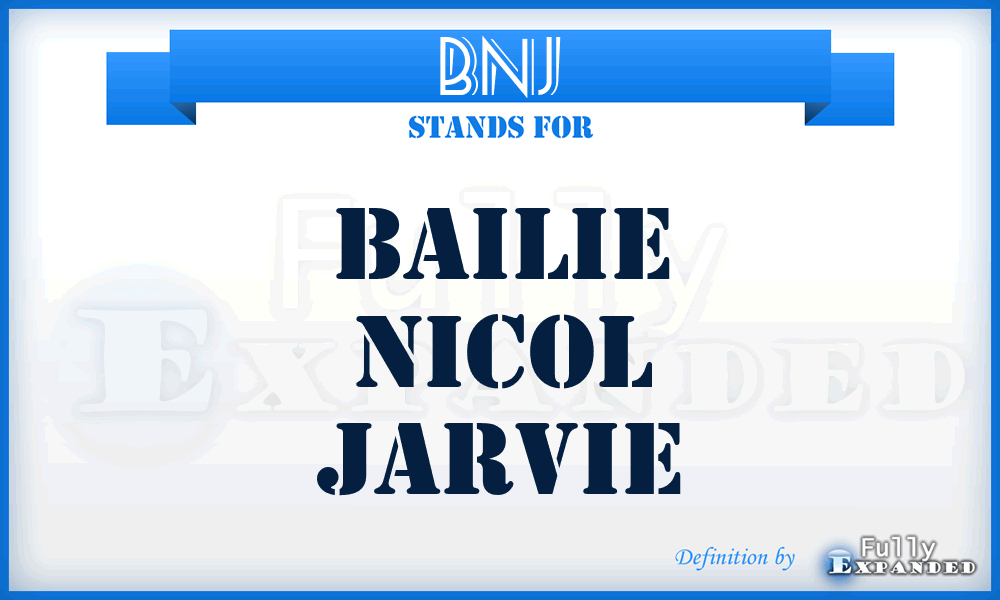 BNJ - Bailie Nicol Jarvie