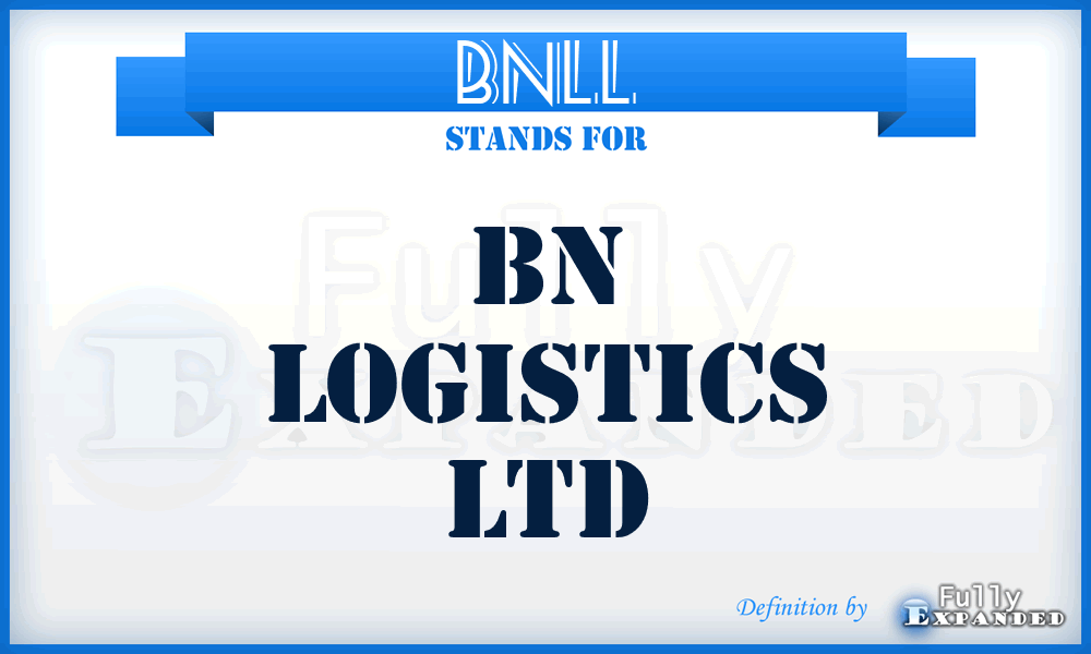 BNLL - BN Logistics Ltd