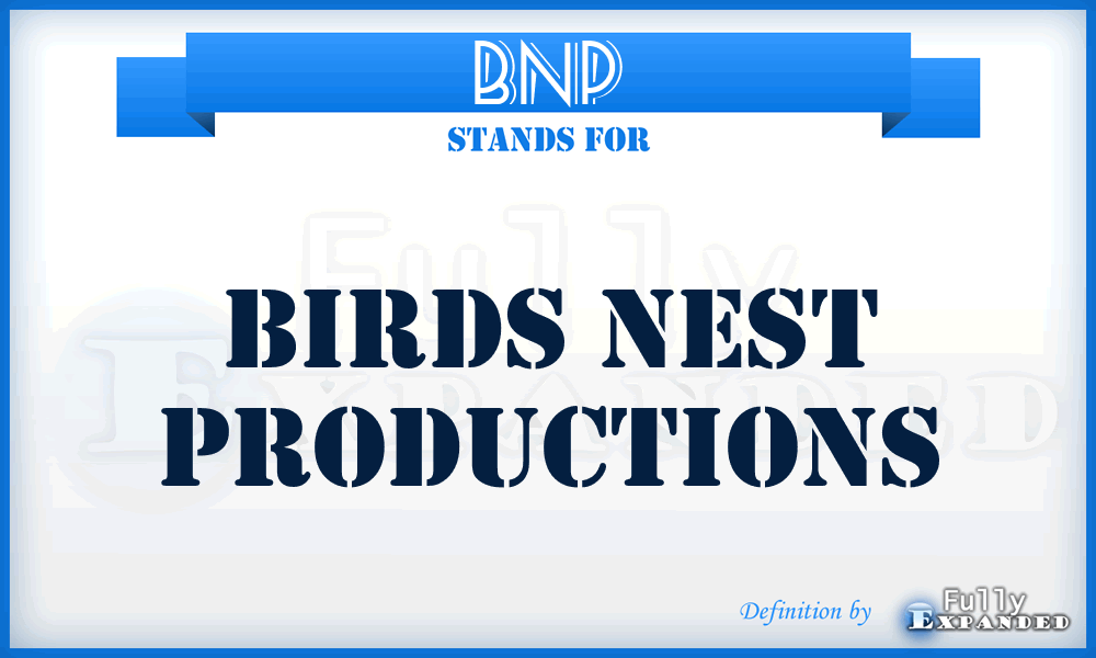 BNP - Birds Nest Productions