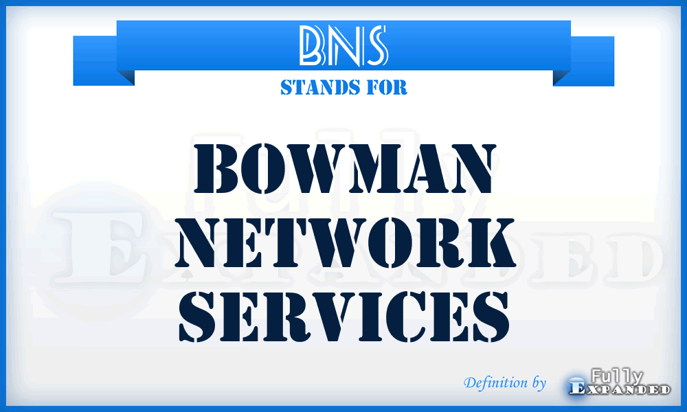 BNS - BOWMAN Network Services