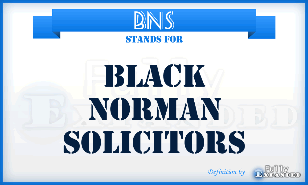 BNS - Black Norman Solicitors