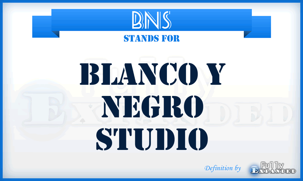 BNS - Blanco y Negro Studio