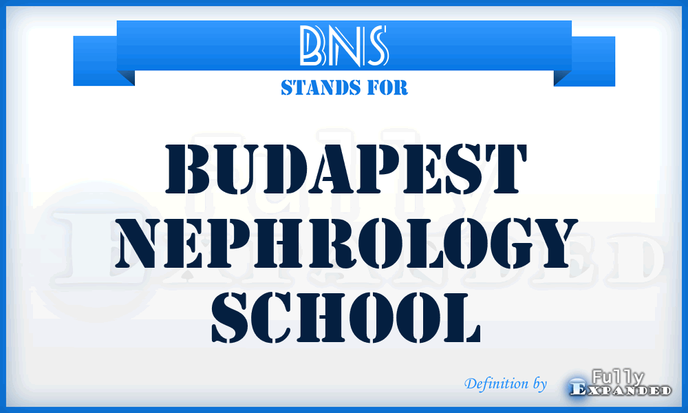 BNS - Budapest Nephrology School