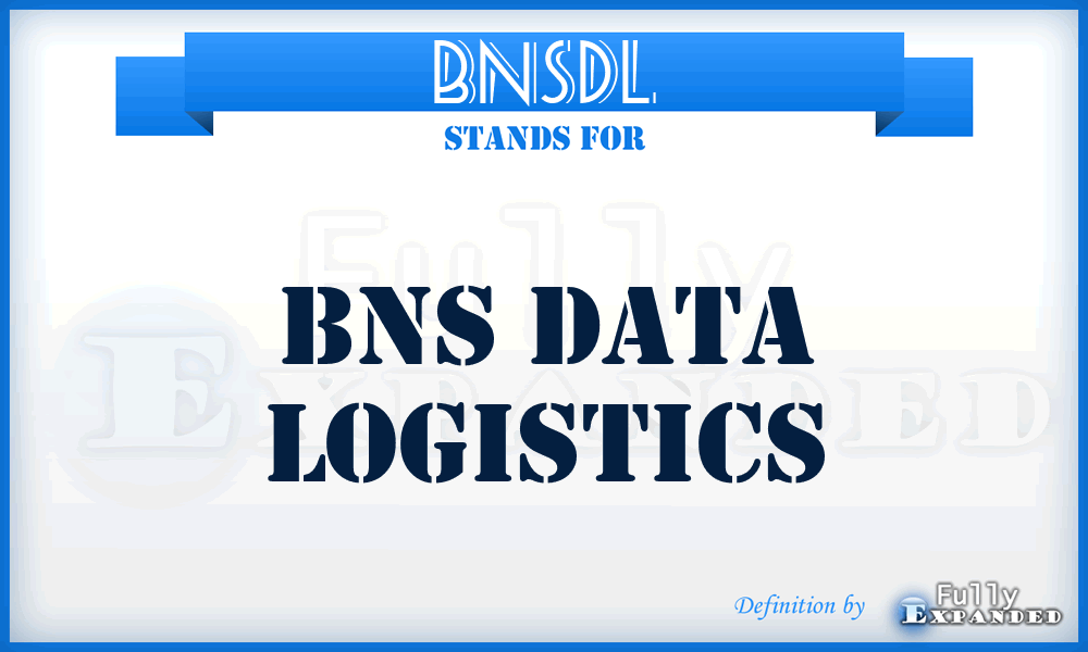 BNSDL - BNS Data Logistics