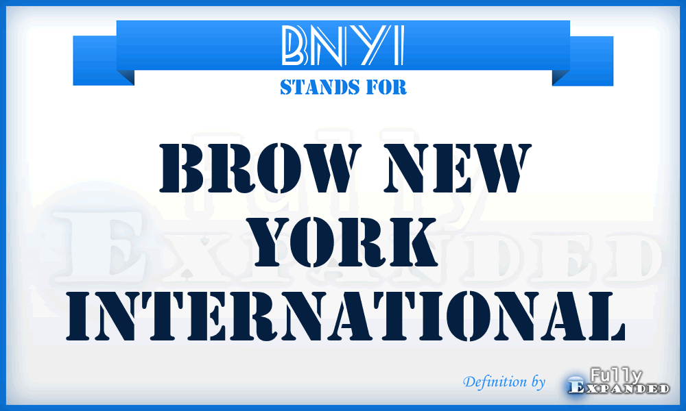 BNYI - Brow New York International