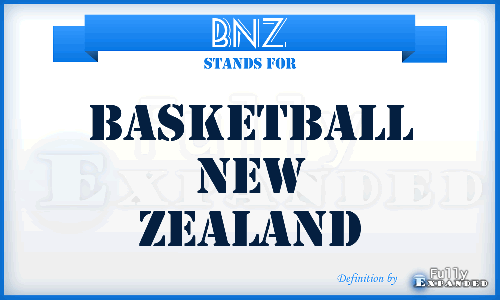 BNZ - Basketball New Zealand