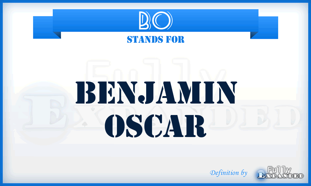 BO - Benjamin Oscar