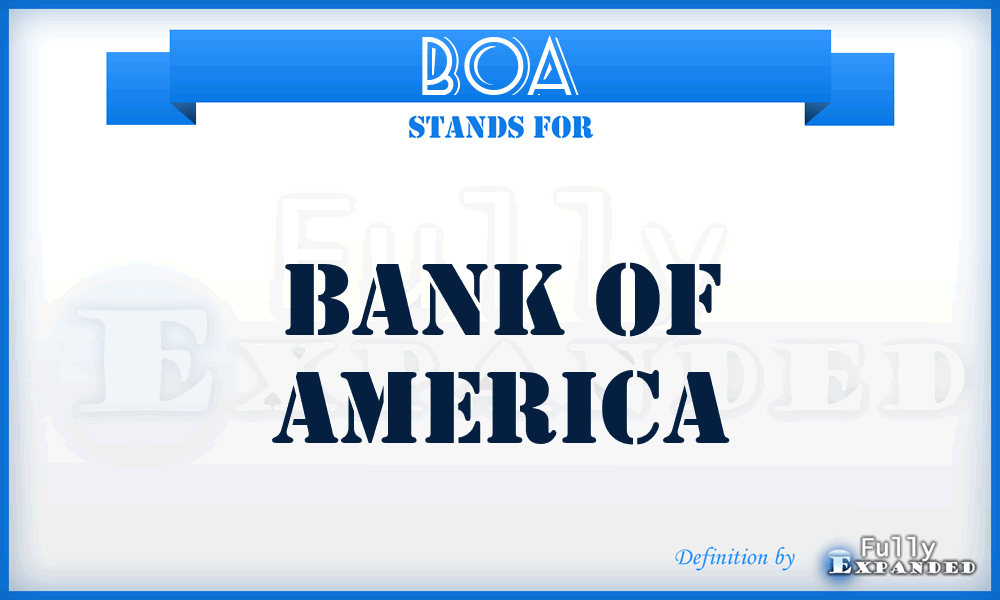 BOA - Bank of America
