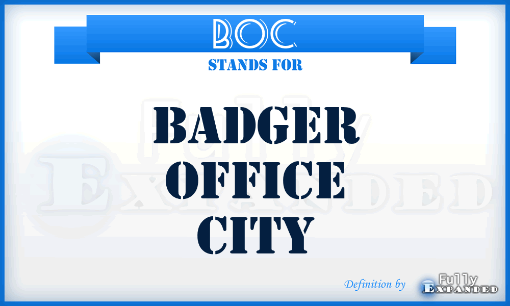 BOC - Badger Office City