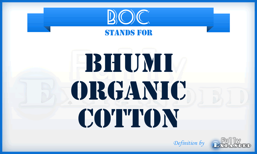 BOC - Bhumi Organic Cotton