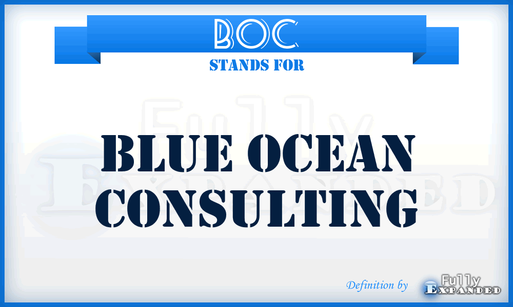 BOC - Blue Ocean Consulting