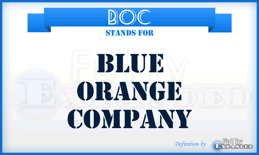 BOC - Blue Orange Company