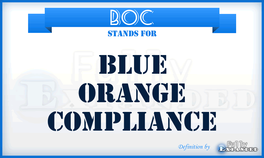BOC - Blue Orange Compliance