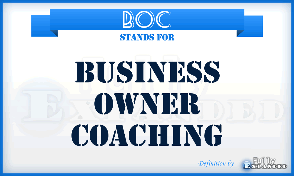 BOC - Business Owner Coaching