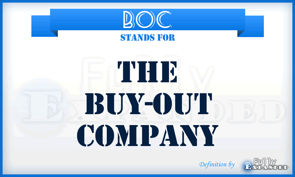 BOC - The Buy-Out Company