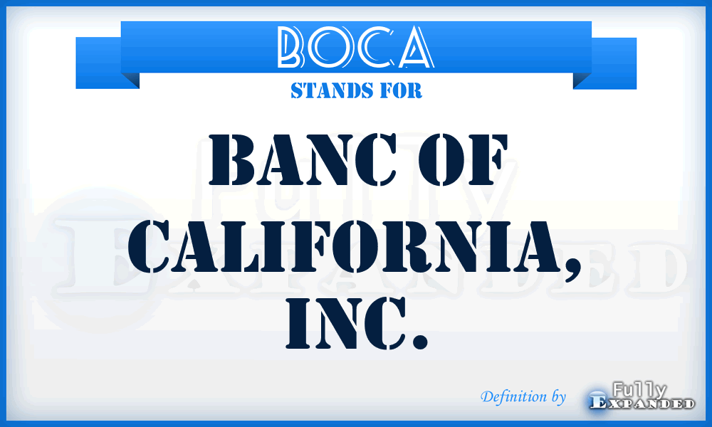 BOCA - Banc of California, Inc.