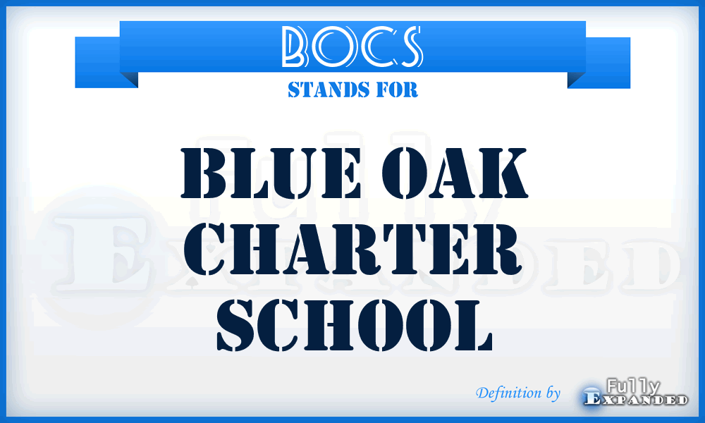 BOCS - Blue Oak Charter School