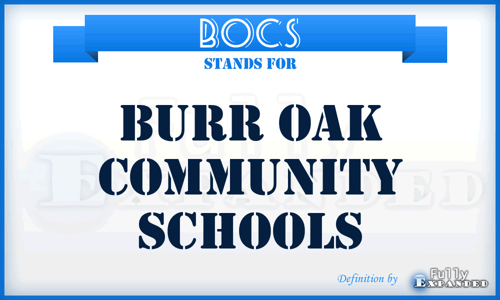 BOCS - Burr Oak Community Schools