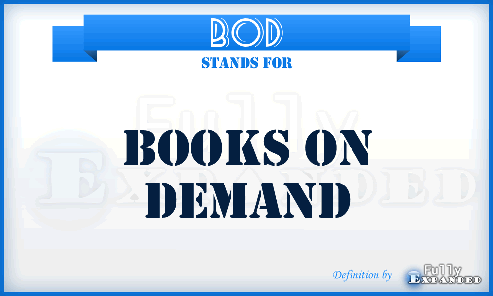 BOD - Books On Demand