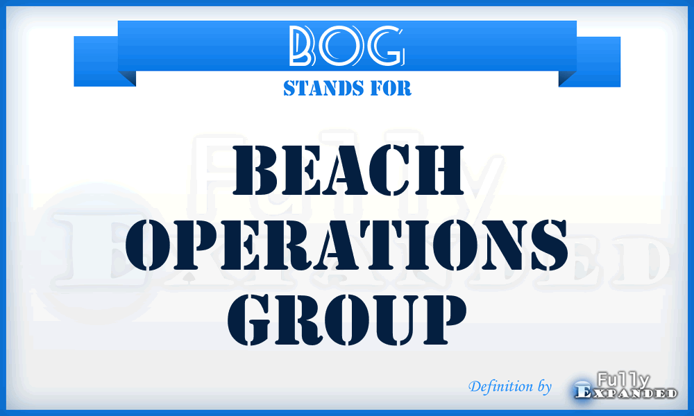 BOG - beach operations group