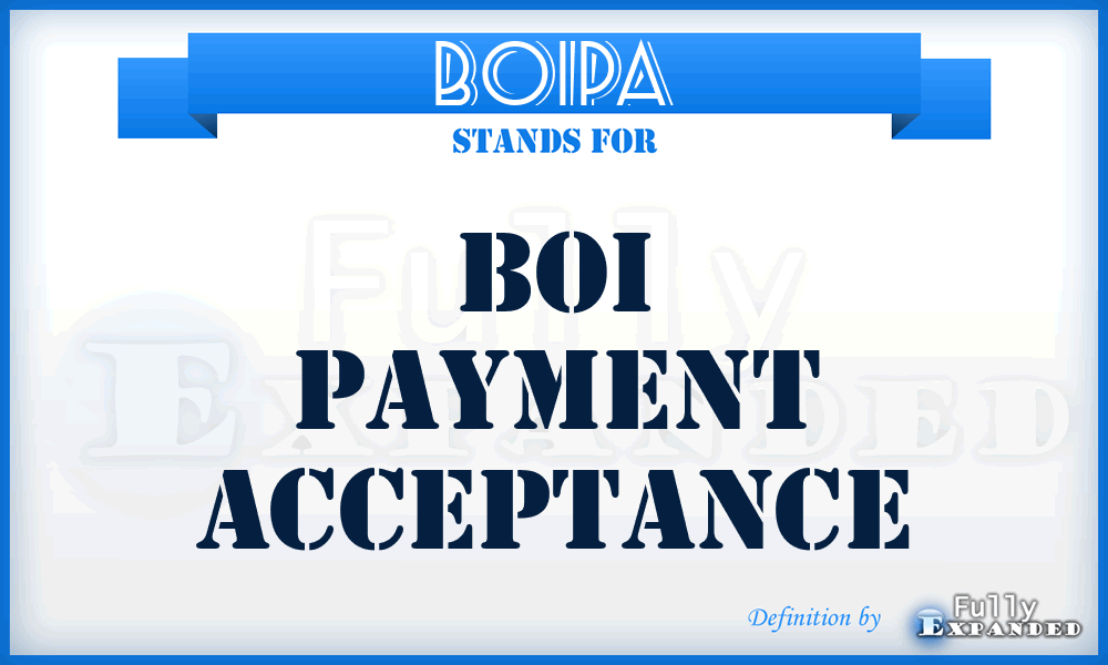 BOIPA - BOI Payment Acceptance