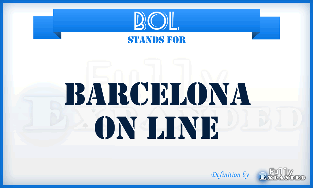 BOL - Barcelona On Line