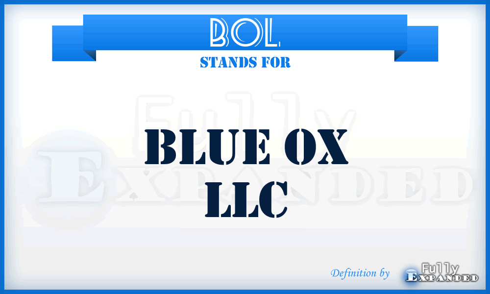 BOL - Blue Ox LLC