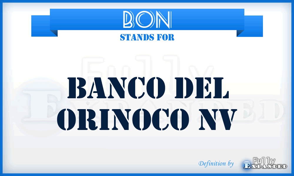 BON - Banco del Orinoco Nv
