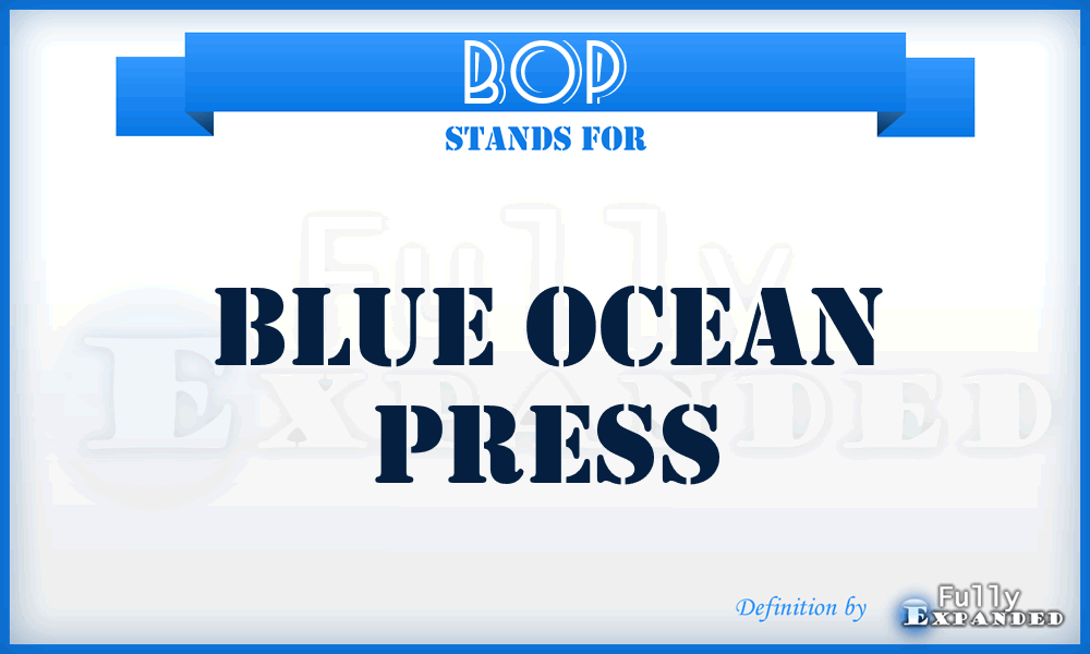 BOP - Blue Ocean Press