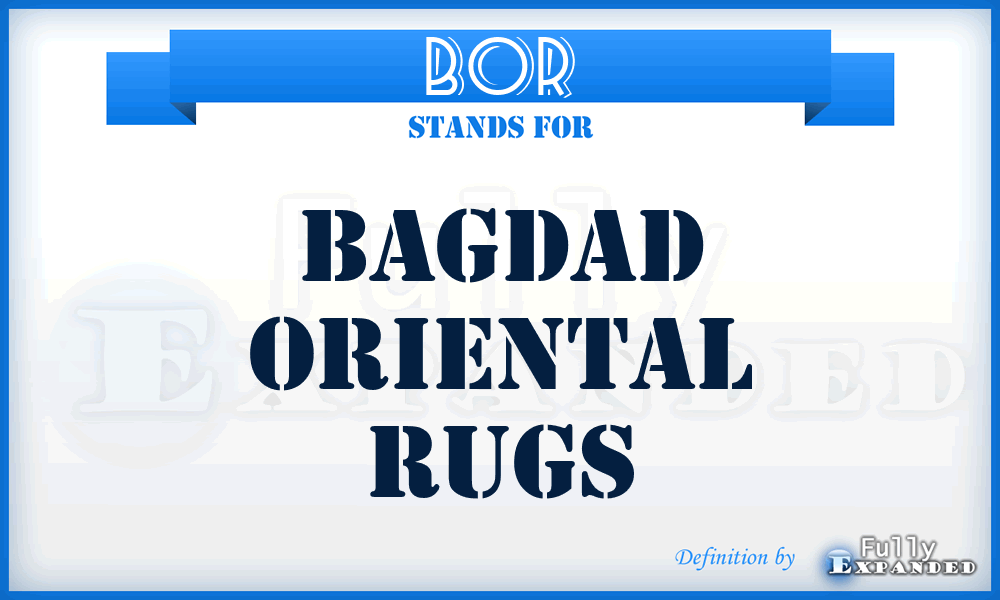 BOR - Bagdad Oriental Rugs