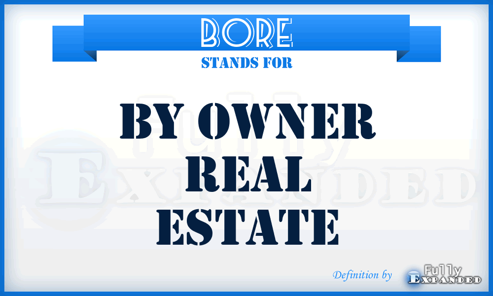 BORE - By Owner Real Estate