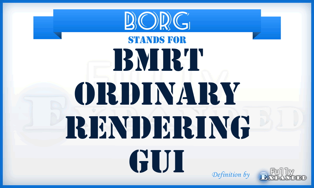 BORG - BMRT Ordinary Rendering GUI